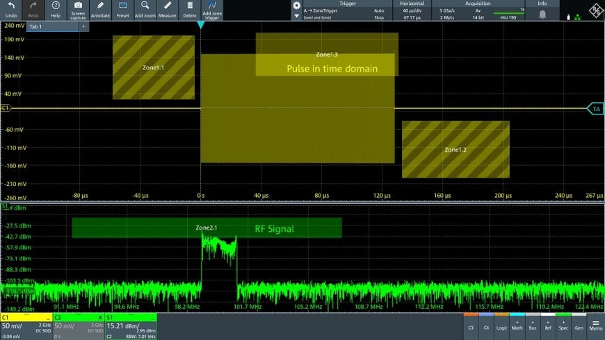 Grazie al primo sistema di “Zone Trigger” basato su ASIC, l’oscilloscopio MXO di Rohde & Schwarz batte ogni record di velocità di acquisizione 